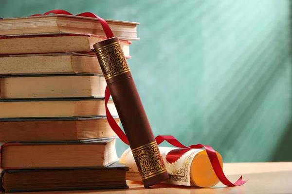 Stack of exercise books