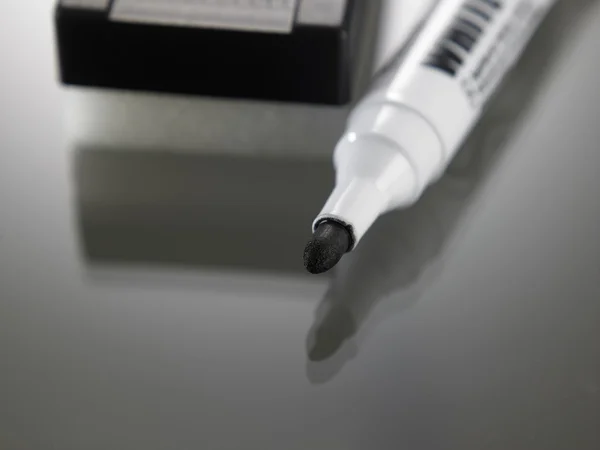 Marker pen and eraser
