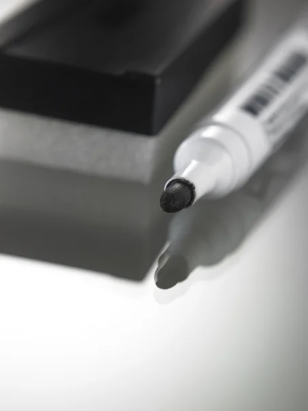 Marker pen and eraser
