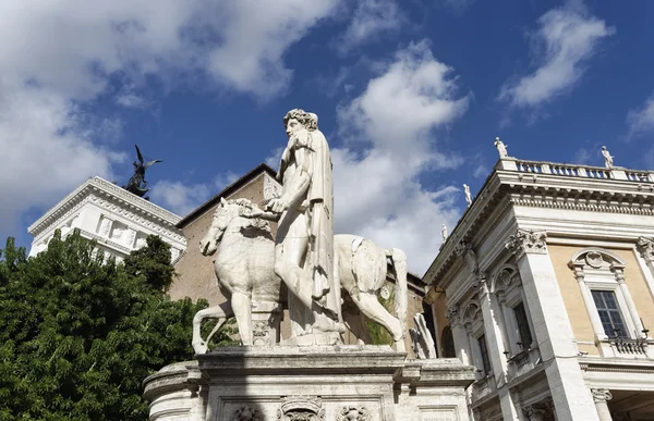 Italy, Rome, Campidoglio Square, roman statue