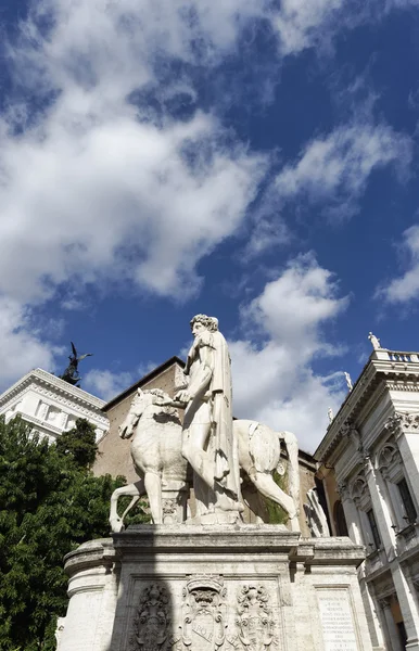 Italy, Rome, Campidoglio Square, roman statue