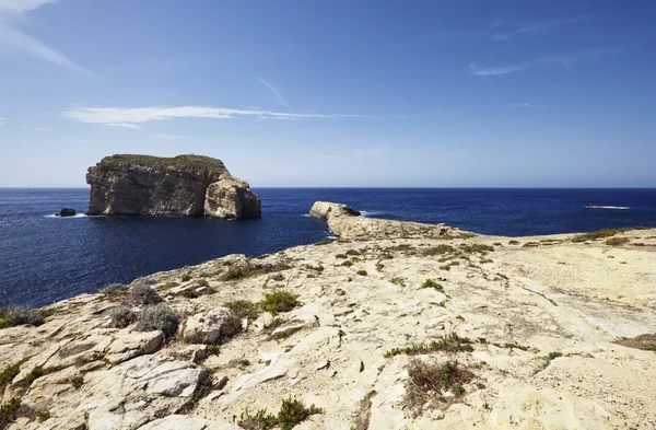 Malta Island, Gozo, Dweira, view of the rocky coastline near the Azure Window Rock