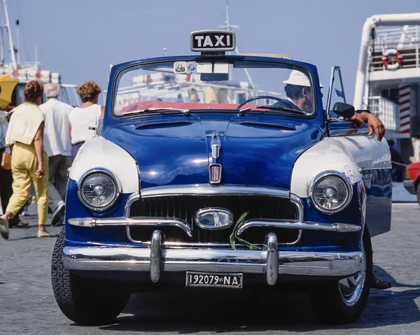 Old taxi cab at the port