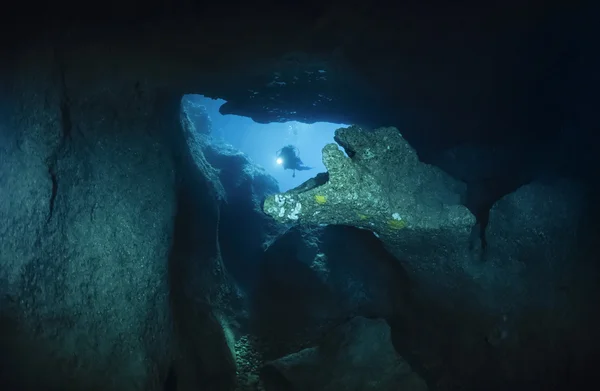 Cave diving