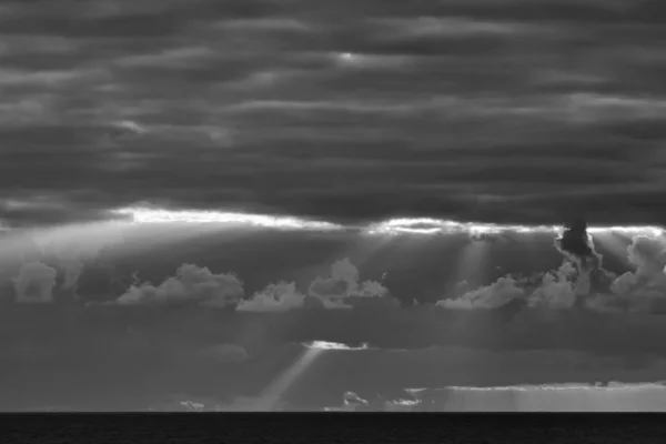 Stormy clouds on the Sicily Channel in winter