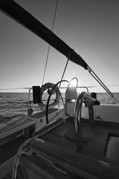 Cruising on a sailing boat