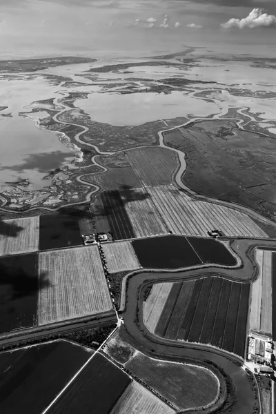 Venetian lagoon and its sea channels