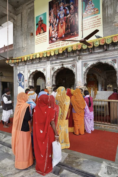 Indian people in a hindu temple