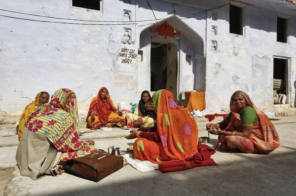 Indian women in a hindu temple
