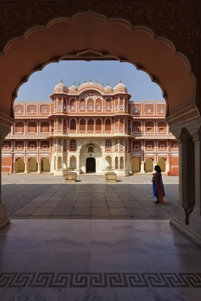 Indian woman at the City Palace in Jaipur