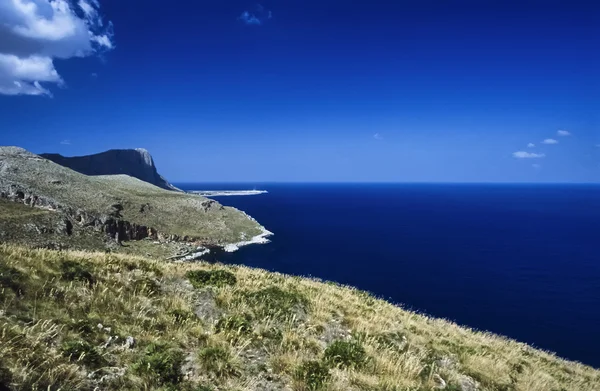 Italy, Sicily, Tyrrhenian Sea, view of the rocky coastline near S.Vito Lo Capo (Trapani) - FILM SCAN