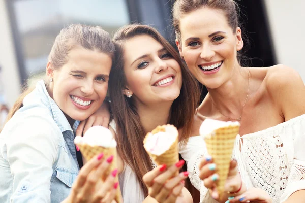 Friends eating ice-cream