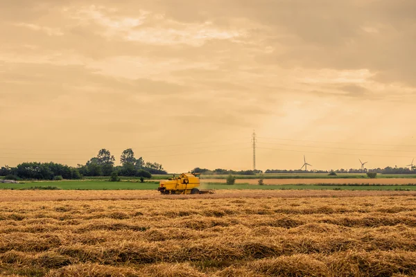 Agricultural machine on a field