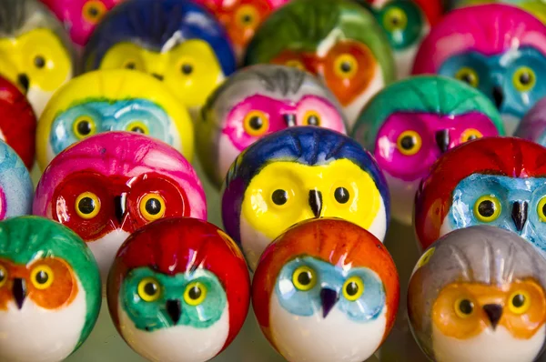 Owls alabaster hand painted in Volterra village (Italy)