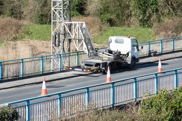 Ennis, Ireland - Feb 25, 2016:  Bridge repair motorway maintenance