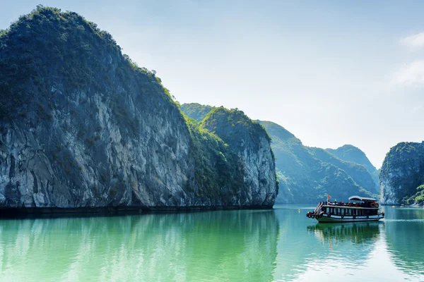 Tourist boat in the Ha Long Bay, the South China Sea, Vietnam