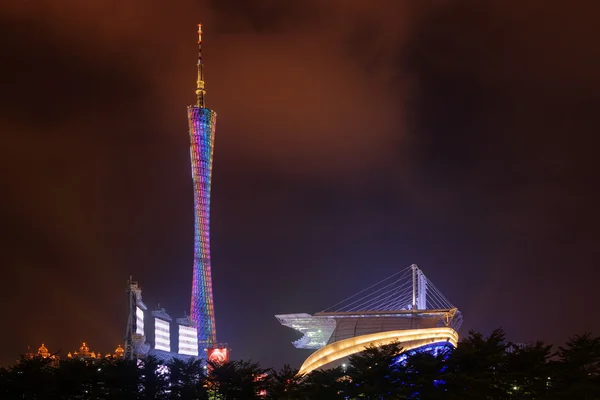 Night view of the Canton Tower. Guangzhou, China