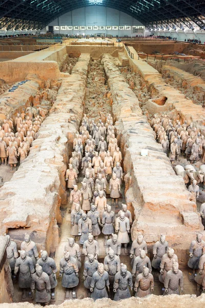Ranks of terracotta soldiers of the famous Terracotta Army