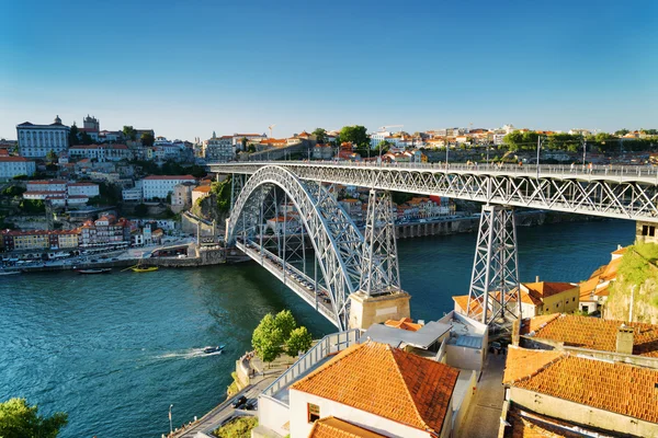 The Dom Luis Bridge in Porto, Portugal.