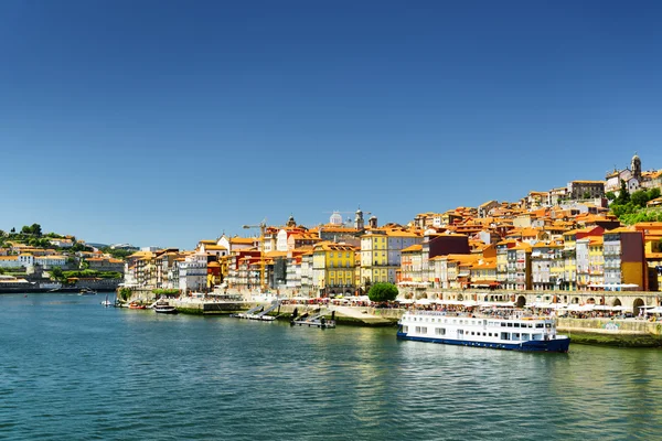 View of the Douro River and historic centre of Porto, Portugal.
