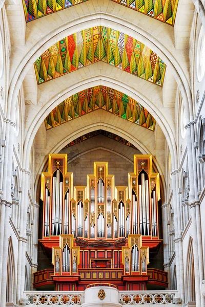The pipe organ in the interior