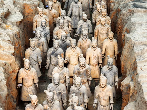 Corridor with terracotta infantrymen of the Terracotta Army