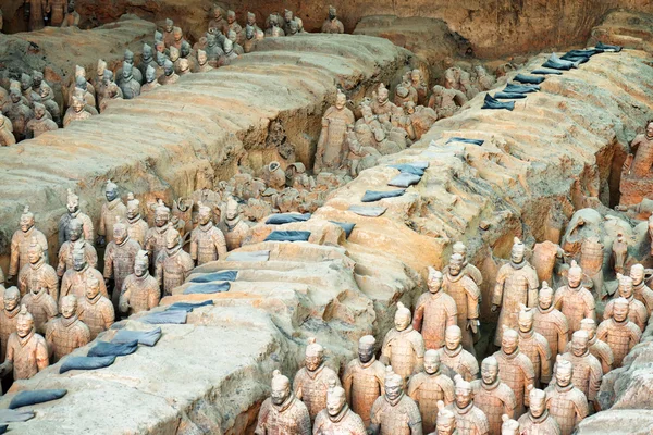 The Terracotta Warriors and remains of sculptures, Xi\'an, China
