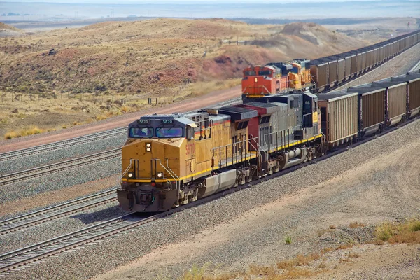Diesel trains are transporting coal
