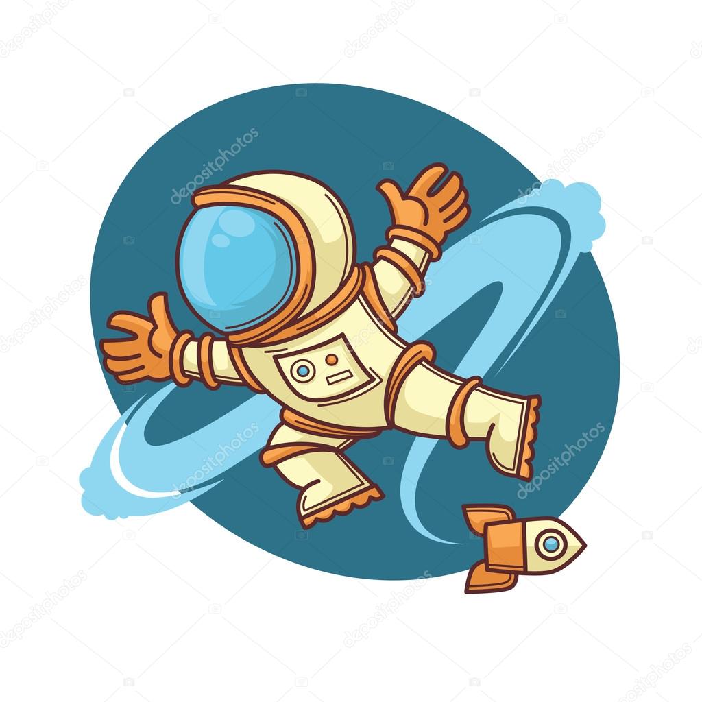 Imagenes Retro Dibujos Animados | retro astronauta en espacio ilustraci 243 n vectorial de Imagenes Retro Dibujos Animados | retro astronauta en espacio ilustraci 243 n vectorial de