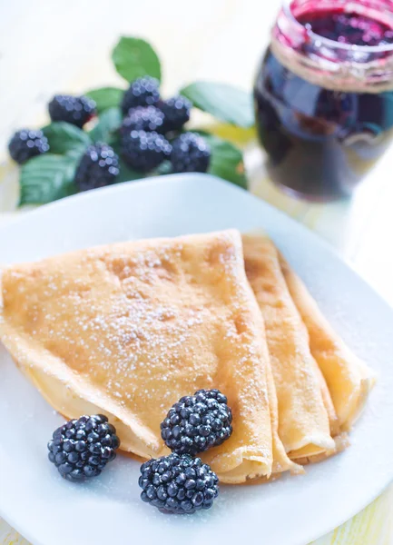 Pancakes with blackberry