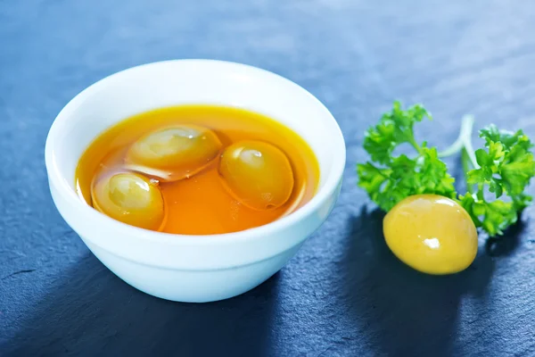 Olive oil in bowl