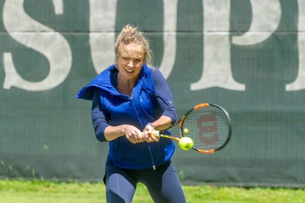 KHARKIV, UKRAINE - JUNE 07: Ukrainian tennis player Elina Svitolina gave open training session in Kharkiv on June 7, 2016.