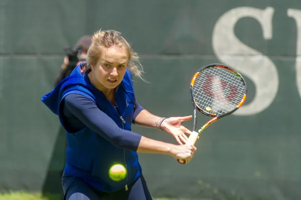 KHARKIV, UKRAINE - JUNE 07: Ukrainian tennis player Elina Svitolina gave open training session in Kharkiv on June 7, 2016.
