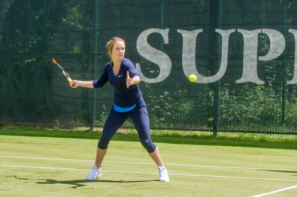 KHARKIV, UKRAINE - JUNE 07: Ukrainian tennis player Elina Svitolina gave open training session in Kharkiv on June 7, 2016.