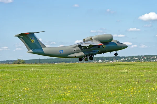 Antonov An-72 aircraft takes off from the runway
