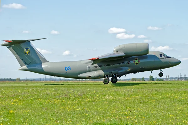 Antonov An-72 aircraft takes off from the runway