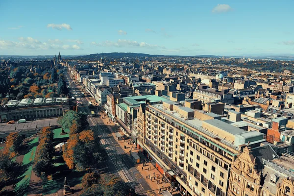 Edinburgh city rooftops view