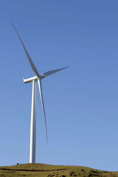 Wind turbine in sky