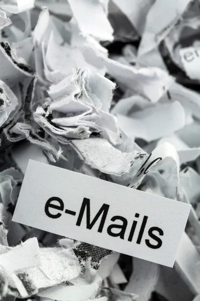 Shredded paper keyword e-mails