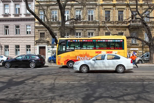 Sightseeing bus at the city centre