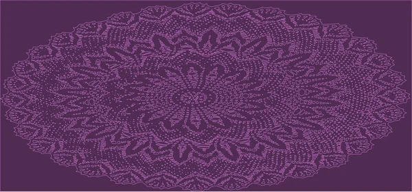 Oval Violet Crochet Doily