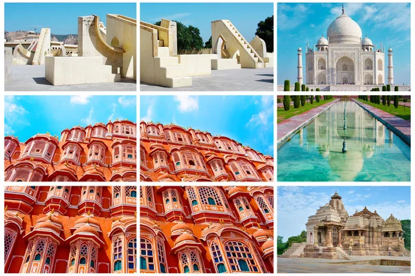 Collage of  Indian landmarks