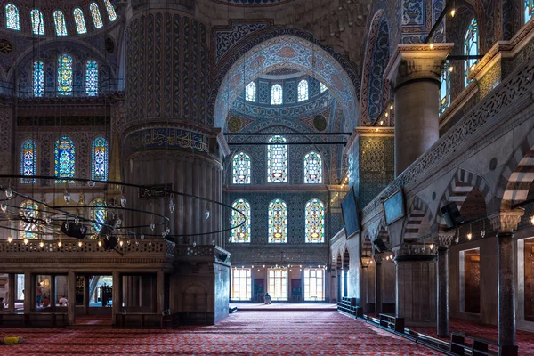 Interior shot of mosque in Istanbul, Turkey.