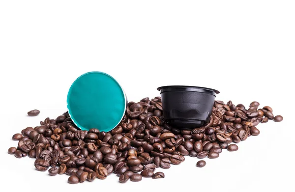 Coffee pods and beans