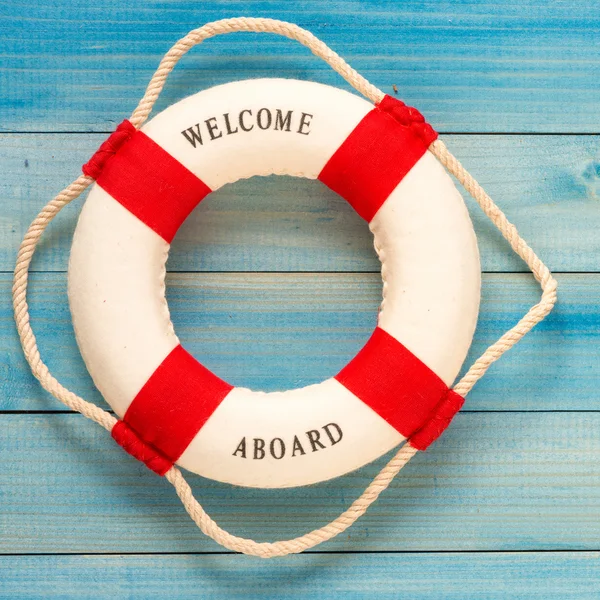 Lifebuoy with Welcome aboard
