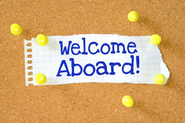 The phrase Welcome Aboard!