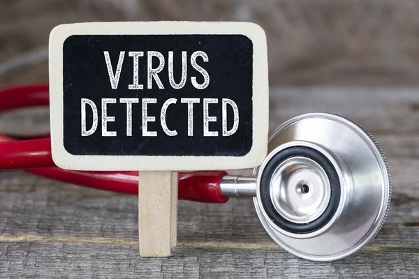 Virus detected and stethoscope