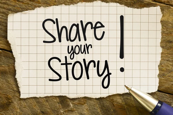 Note with Share your story