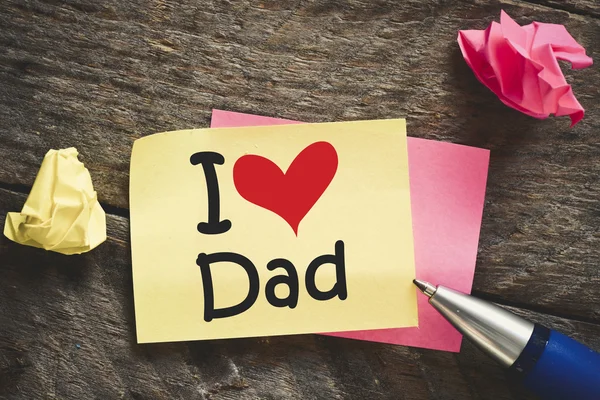 Note with I love Dad
