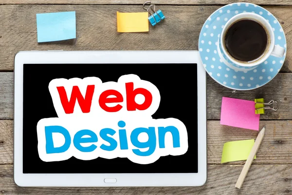 Web design on Tablet computer